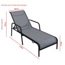 Ver imagem 2 de Espreguiçadeira de Alumínio com Encosto Regulável para Piscina Sling
