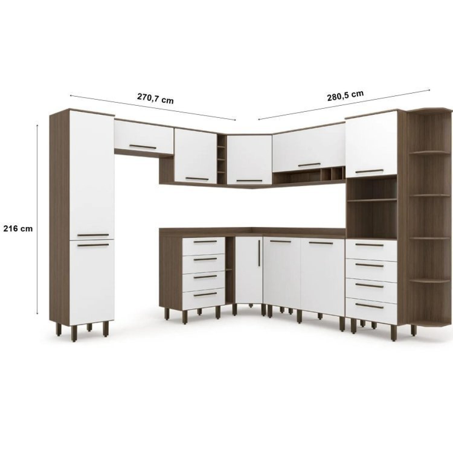 Cozinha Compacta 12 Peças 10 Portas 8 Gavetas Evolution Plus - 3