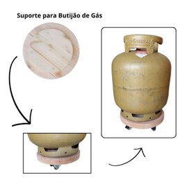 Suporte para Botijão de Gás Penafort com 4 Rodinhas - 6