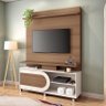Estante Home Theater Órbis Castanho Off White - Hb Móveis - 5