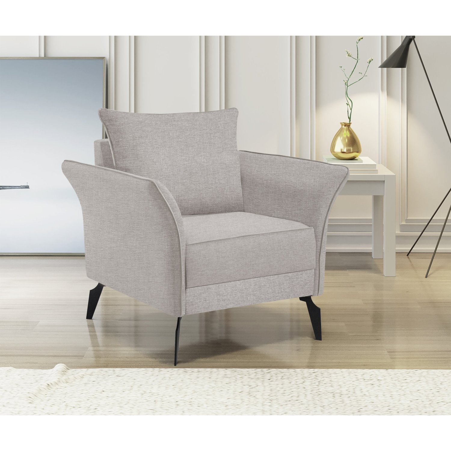 Poltrona Luxo Mel Linho Rustic - 1