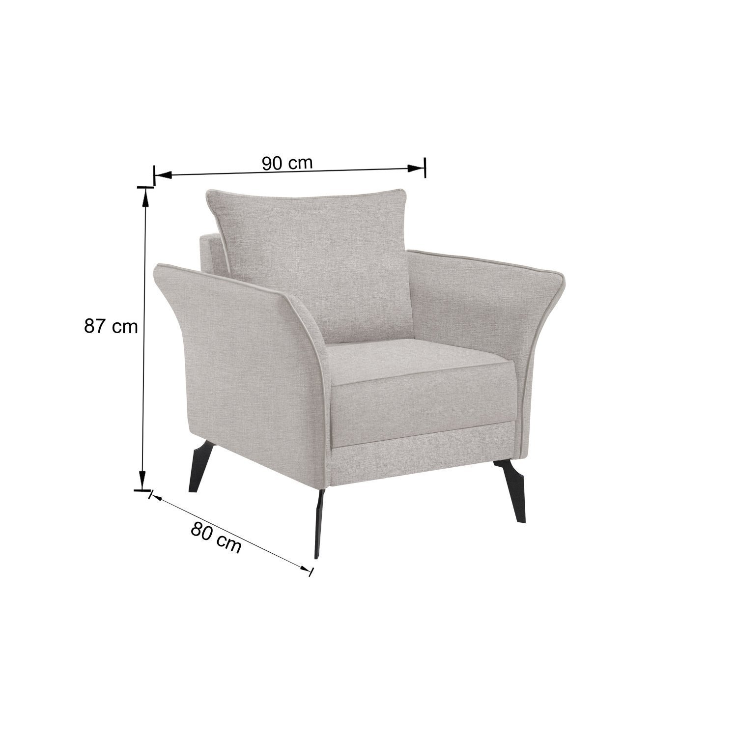 Poltrona Luxo Mel Linho Rustic - 3