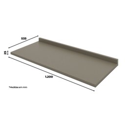 Tampo para Balcão de Cozinha 100% MDF Aurora Espresso Móveis - 3