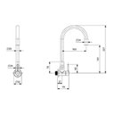 Ver imagem 3 de Torneira Cozinha Parede Bica Flexivel Colors