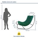 Ver imagem 3 de Cadeira de Balanço Orgânica Base Inox Anelídeos Verde