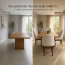 Ver mais imagens de Cadeira Poltrona Brisa Base Madeira Luís Xv em Linho Natural Matelassê