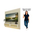 Ver imagem 5 de Estante Home para TV até 65 Polegadas Ripado com LED 100% MDF 180CMX174CM Supremo Slim Native Off White