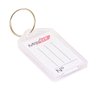Kit 100 Chaveiro de Plástico Branco com Abertura e Etiqueta Pautada para Identificação - 1