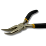 Alicate Mini Bico Torto 4,5" Curvo Tipo Telefone Niquelado Aço Carbono Cabo Borracha Termoplástica - 4