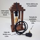 Ver imagem 3 de Luminária de Mesa Japonesa Luz Meditação Rústica Feito À Mão