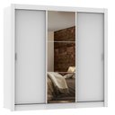 Ver imagem 2 de Guarda-Roupa Casal Madesa Lyon Plus 3 Portas de Correr com Espelho 4 Gavetas Branco Cor:Branco