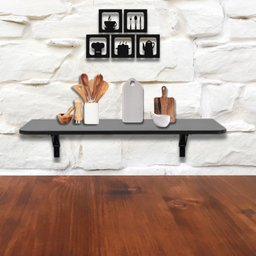 Mesa Retrátil Preta 50x40: Compacta e Elegante para Cozinha, Escritório e Home Office - 2