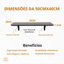 Ver imagem 4 de Mesa Retrátil Preta 50x40: Compacta e Elegante para Cozinha, Escritório e Home Office