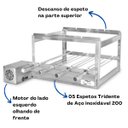 Ver imagem 2 de Grill Giratório em Inox para Churrasqueira com 4 Espetos - Infinity