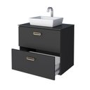 Ver imagem 5 de Gabinete Para Banheiro Em Aço Com Tampo Em Vidro Temperado Sem Cuba Odin