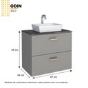 Ver imagem 4 de Gabinete Para Banheiro Em Aço Com Tampo Em Vidro Temperado Sem Cuba Odin