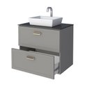 Ver imagem 5 de Gabinete Para Banheiro Em Aço Com Tampo Em Vidro Temperado Sem Cuba Odin