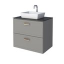 Ver imagem 3 de Gabinete Para Banheiro Em Aço Com Tampo Em Vidro Temperado Sem Cuba Odin