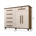 Ver imagem 3 de Cômoda 6 Gavetas e Sapateira Gran Luxo - Canela/off White