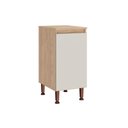 Ver imagem 1 de Gabinete de Cozinha Modulado C/ Tampo Rebeca C/ 1 Porta 40cm Mel/off White - Movelbento