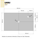 Ver imagem 4 de Gabinete para Banheiro em Aço 2 Portas com Tampo de Vidro e Porta de Vidro sem Cuba Umbu Preto