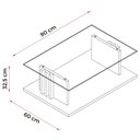Ver imagem 2 de Mesa de Centro para Sala Frizz Tampo Vidro Calacata Off White Madetec