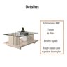 Mesa de Centro para Sala Frizz Tampo Vidro Calacata Off White Madetec - 3