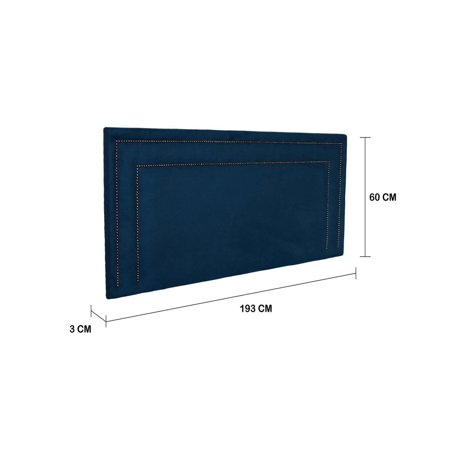Cabeceira King Estofada para Cama Box com Tachas 193x60cm Reta Luxo Dupla - 3