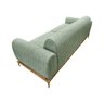 Sofá Molino 3 Lugares 210cm Pés Ouro Fosco Bouclé Verde Menta - Nexta Casa - 5