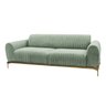 Sofá Molino 3 Lugares 210cm Pés Ouro Fosco Bouclé Verde Menta - Nexta Casa - 2