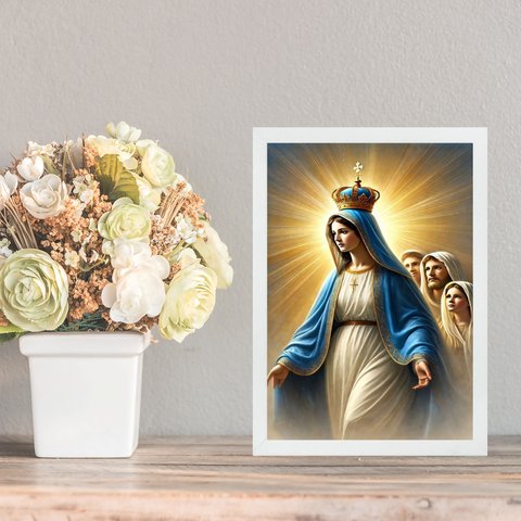 Quadro Decorativo Maria Passa na Frente 45x34cm:moldura Preta