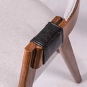 Ver imagem 4 de Poltrona Cadeira Estofada Osvaldina Linho Madeira Eucalipto