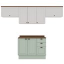Ver imagem 2 de Armário de Cozinha Compacta Modulada 2,80m 8 Peças Iluminata Genialflex