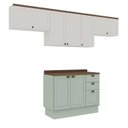 Ver imagem 1 de Armário de Cozinha Compacta Modulada 2,80m 8 Peças Iluminata Genialflex