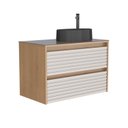 Ver imagem 3 de Gabinete para Banheiro em Madeira sem Cuba Osaka Bege/Jequitibá/Nude