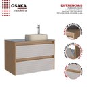 Ver imagem 6 de Gabinete para Banheiro em Madeira sem Cuba Osaka Bege/Jequitibá/Nude