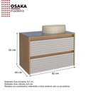 Ver imagem 4 de Gabinete para Banheiro em Madeira sem Cuba Osaka Bege/Jequitibá/Nude