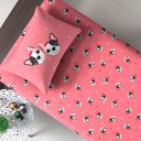 Ver imagem 2 de Jogo de Cama Portallar Solteiro Malha Mista 70% Algodão e 30% Poliéster Joy Bulldog Francês 2 Peças 