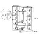 Ver imagem 3 de Guarda Roupa Casal Splendore 4 Portas Nogal Acetinado - Thb
