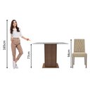 Ver imagem 4 de Conjunto Sala de Janta Mesa Tampo de Vidro 2 Cadeiras Rustic/imperial Ciça Madesa
