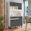 Ver imagem 1 de Kit Cozinha Linha Magazin 90 Nicioli - Branco/chumbo