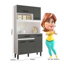 Ver imagem 3 de Kit Cozinha Linha Magazin 90 Nicioli - Branco/chumbo