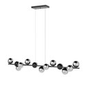 Ver mais imagens de Lustre Pendente de Teto Modelo Jabuticaba 13 Globos Vidros - Bivolt - Preto/fume