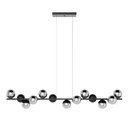 Ver imagem 7 de Lustre Pendente de Teto Modelo Jabuticaba 13 Globos Vidros - Bivolt - Preto/fume