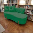 Ver mais imagens de Namoradeira Sofá Feijão Luna Orgânica Veludo Verde