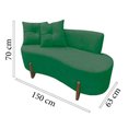 Ver imagem 7 de Namoradeira Sofá Feijão Luna Orgânica Veludo Verde