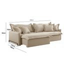 Ver imagem 2 de Sofá Cama Retrátil e Reclinável Leona 190 Cm Braço 15 Cm Meu Sofá Online