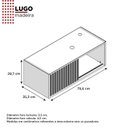 Ver imagem 4 de Gabinete Para Banheiro Em Madeira Com Tampo Em Vidro Sem Cuba Lugo