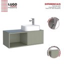 Ver imagem 6 de Gabinete Para Banheiro Em Madeira Com Tampo Em Vidro Sem Cuba Lugo