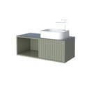 Ver imagem 3 de Gabinete Para Banheiro Em Madeira Com Tampo Em Vidro Sem Cuba Lugo